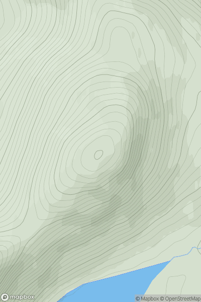 Thumbnail image for Meall Garbh [Durness to Loch Shin] showing contour plot for surrounding peak